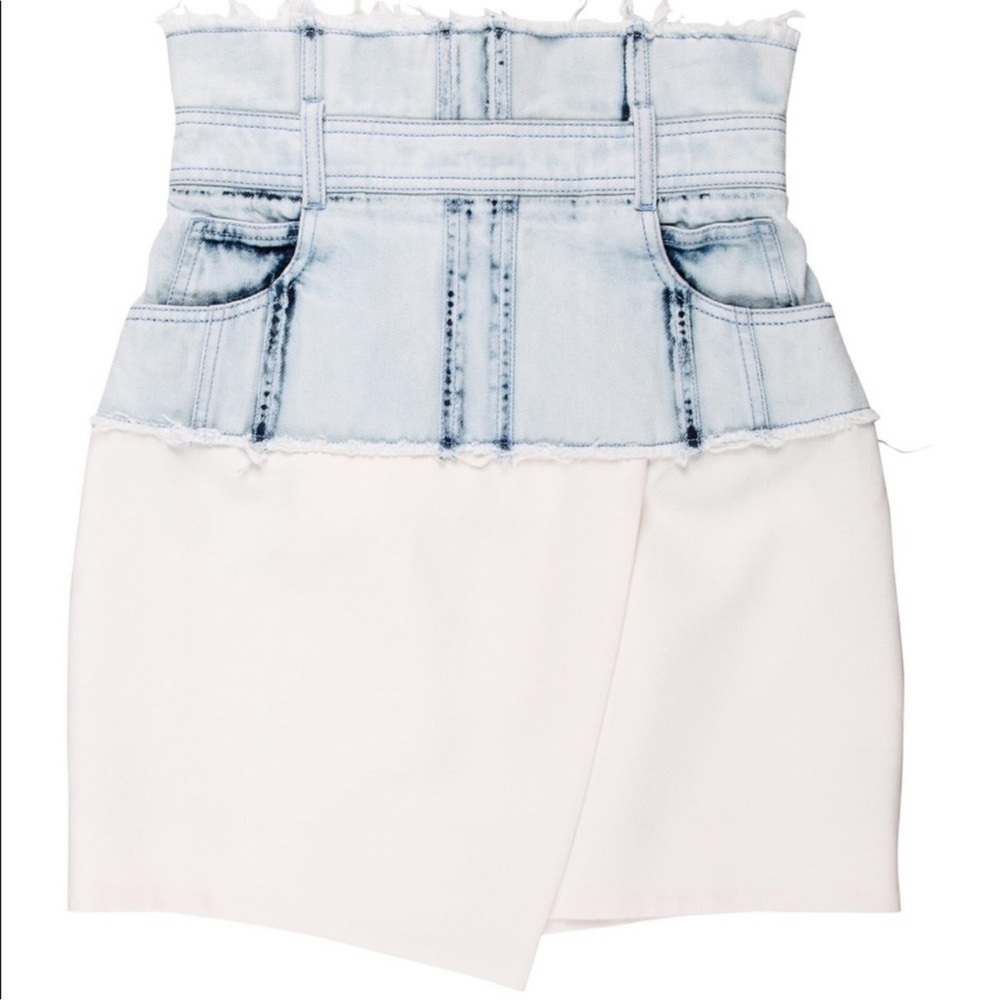 Balmain denim skirt high waste